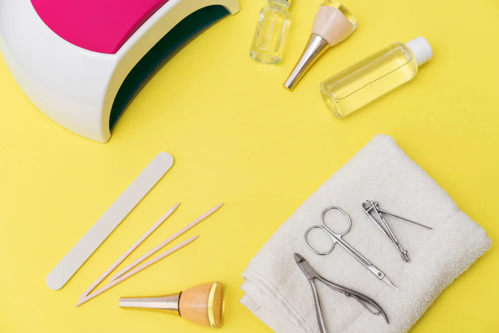 Clean tools, bright atmosphere at nail salon Main St CA.